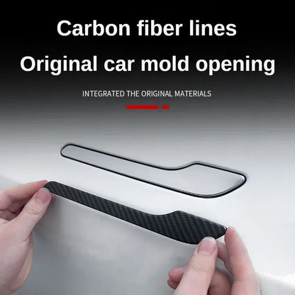 Tesla Model 3/Y Carbon Fiber ABS Door Handle Covers – Premium Durable Car Accessories 2024