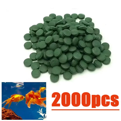 100-3000pc Spirulina Tablets - High Purity Aquarium Fish & Shrimp Food for Crystal Red Shrimp and Tropical Fish