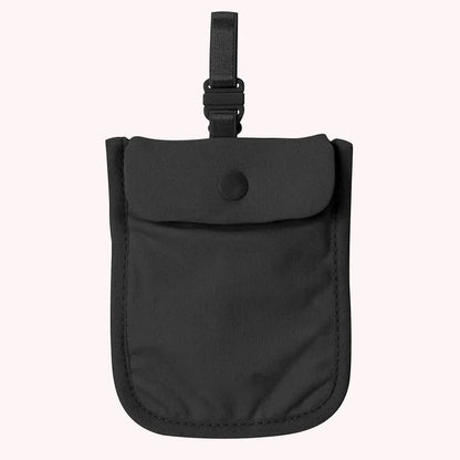Women’s Hidden Bra Wallet – Solid Color Travel Money Belt Pouch with Flap Clasp Cotton Pocket