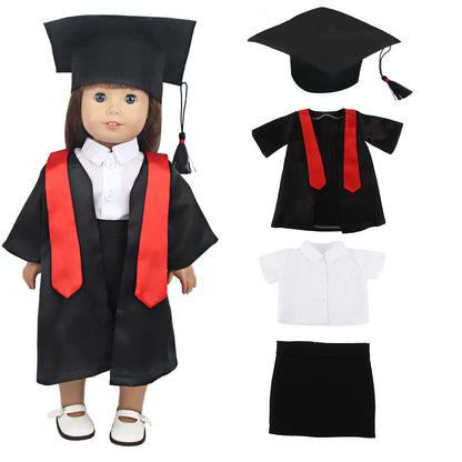 Doll Clothing Set – Firefighter, Student, Graduation, Artist & Athlete Outfits for 18-Inch American & 43cm Baby Newborn OG Girl Dolls