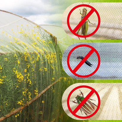 Garden Insect Protection Net - 60 Mesh Plant Vegetables & Fruit Cover for Greenhouse, Flowers - Pest Control & Anti-Bird Netting