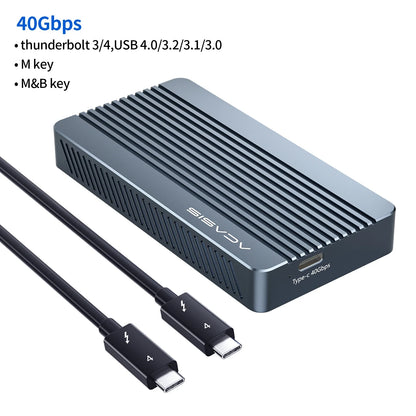 ACASIS 40Gbps USB 4.0 SSD Enclosure – Thunderbolt NVMe M.2 8TB Case, Compatible with Thunderbolt 4/3, USB 3.2/3.1/3.0 (JHL7440)