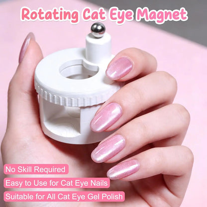 Cat Eye Nail Magnet - Rotating Wide Light Glass Bead Magnetic Tool for Gel Polish Nail Art