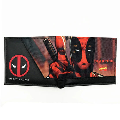 Marvel Comics Deadpool Wallet – PVC Short Purse with Coin Pocket for Men & Women