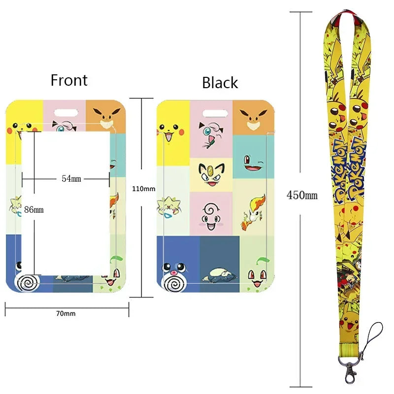 Pikachu Neck Strap Lanyard for Keys – ID Badge Holder, Keychain, Key Rings, Fashion Accessory Gift