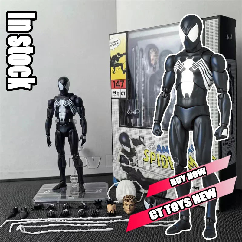 Ct Toys Spiderman Mafex 143 Ben Reilly Comic Version – The Amazing Spider-Man Anime Action Figure, Collectible Toy Gift