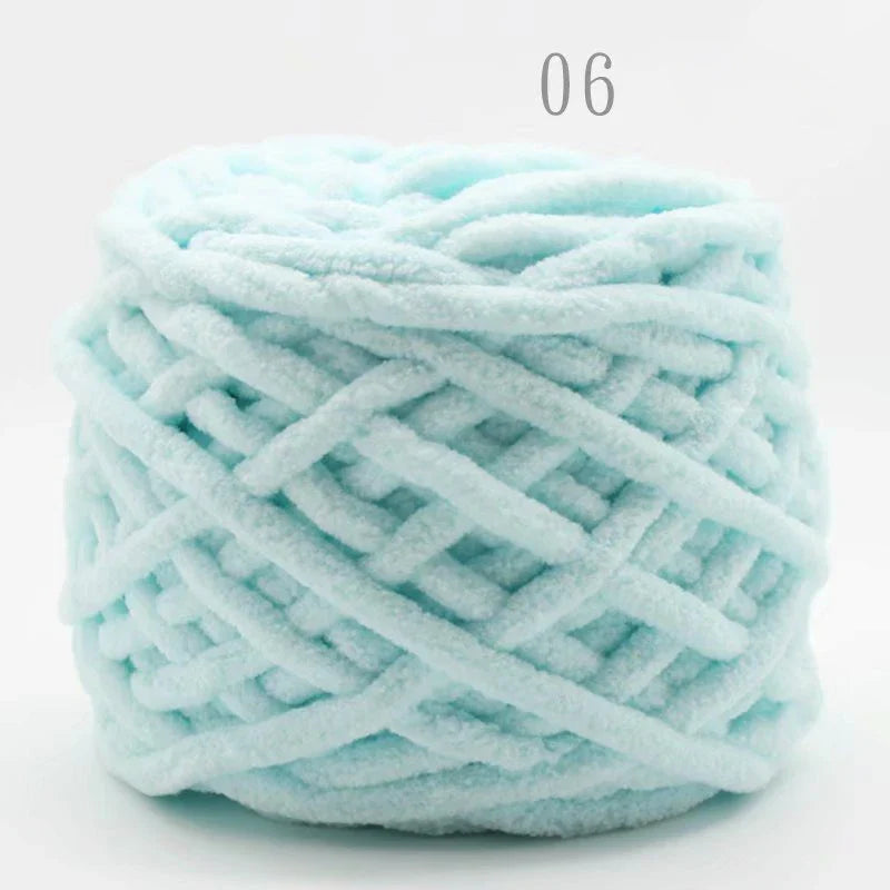 3PCS 300g Soft Chenille Knitting Yarn – Thick Ice Strip Cotton Wool Yarn for DIY Handmade Blankets, Scarves & Craft Projects
