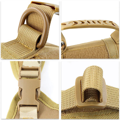 Tactical Cat & Small Dog Harness — Adjustable Puppy Vest with Leash, Handle, and 2 Patches for Training & Outdoor Use