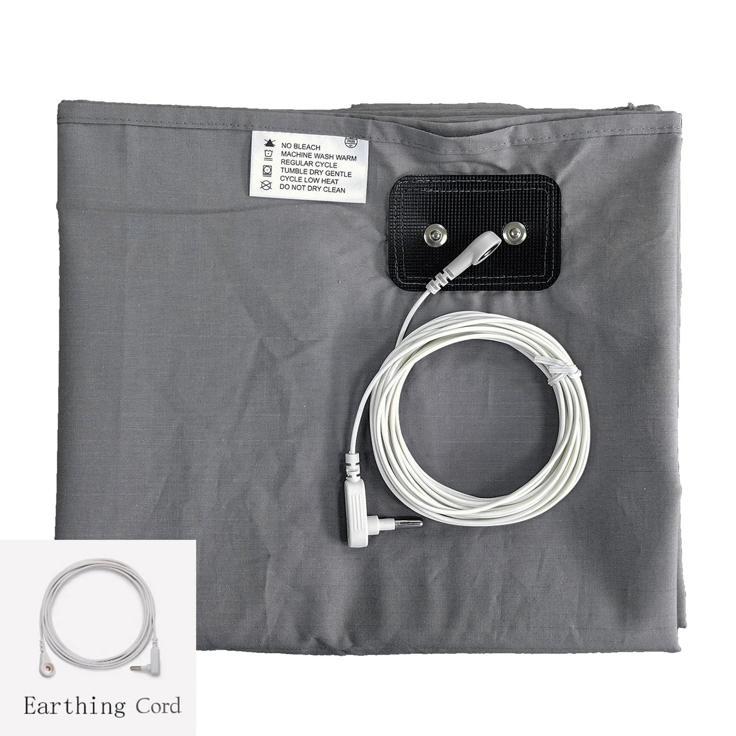 10% Silver Fiber Grounding Bedsheet with Earthing Cord Antistatic Conductive Health Protection Sheet for Stress Relief Sleep Support