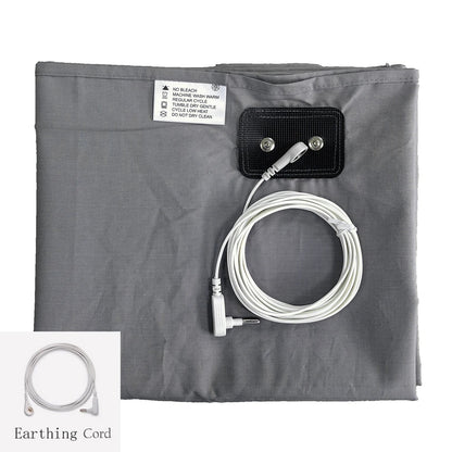10% Silver Fiber Grounding Bedsheet with Earthing Cord Antistatic Conductive Health Protection Sheet for Stress Relief Sleep Support