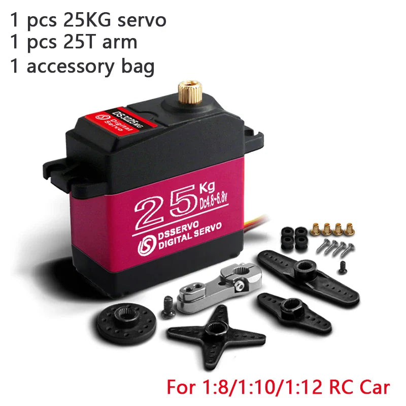 Waterproof High-Speed Digital Servo – 20kg-40kg Metal Gear RC Servo for 1/8 & 1/10 Scale Baja Cars