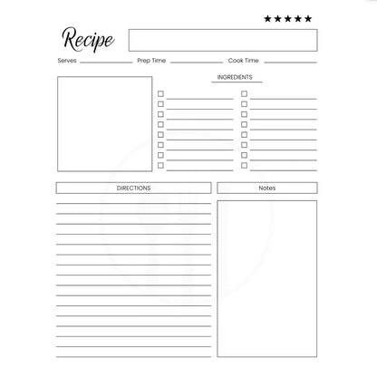 Cute Spiral Recipe Notebook – “My Favorite Recipe” Journal, Fun Kitchen Cookbook Organizer & Writing Notebook