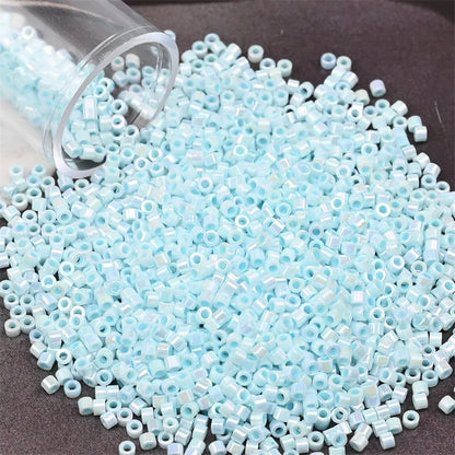 11/0 Mini Glass Beads – 2000PCS Small Cylindrical Beads for DIY Jewelry Making, Necklaces & Bracelets, 10g/Pack