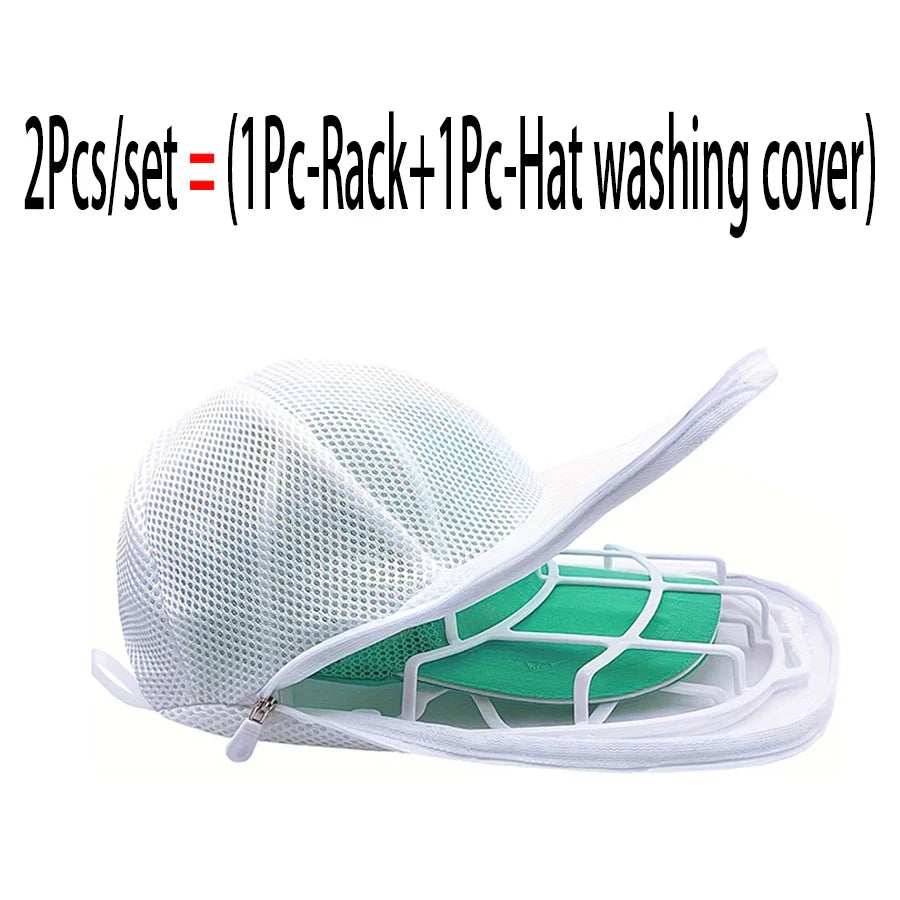 2/4/6PCS Hat Washing & Drying Rack Set – Baseball & Duckbill Cap Protector, Machine Wash Safe, Non-Deforming Sun Drying Stand