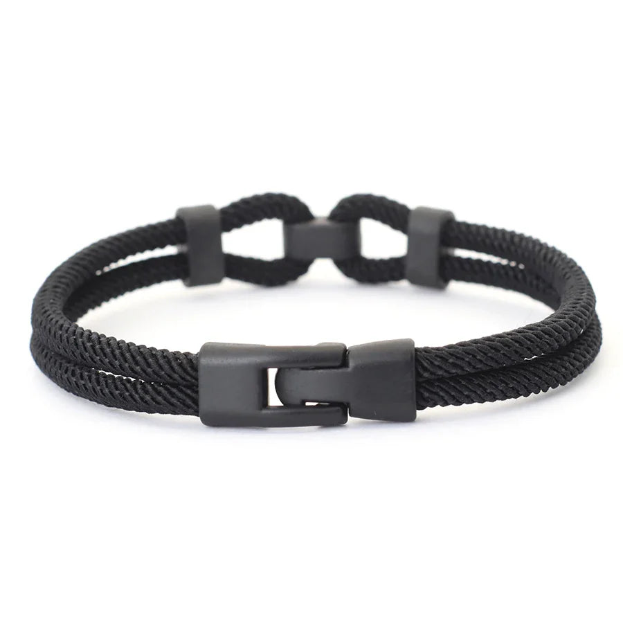 Personalized Men's Thread Bracelet – 4mm Milan Rope Bangle, 6 Color Wrap, Grade A Gift for Boyfriend