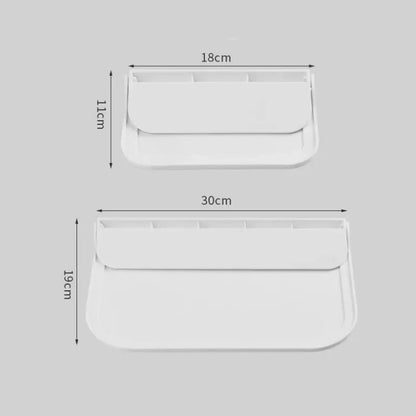 Foldable Wall Shelf - Punch-Free Wall-Mounted Plastic Floating Shelf for Bathroom, Toilet, Towel, and Clothes Storage