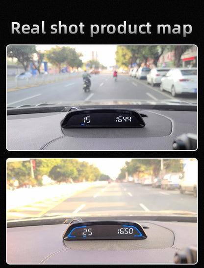 AD G3/B3 OBD2 GPS Head-Up Display – Smart Car HUD with Digital Speedometer, RPM, Water Temp, Clock & Security Alarm