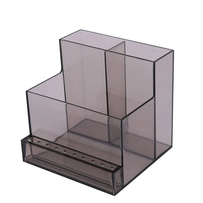 Clear Nail Drill Bit Holder - Transparent Display Box Organizer for Manicure Tools, Nail Art Accessories & Beauty Storage