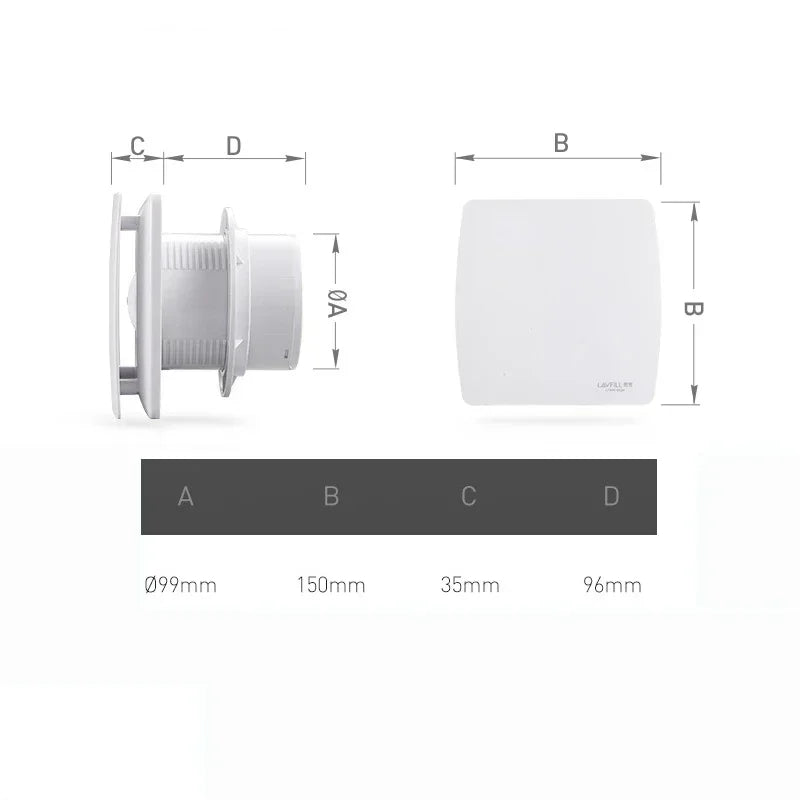 4/6 Inch High-Speed Exhaust Fan – Hanging Wall & Window Ventilator for Toilet, Kitchen, Bathroom