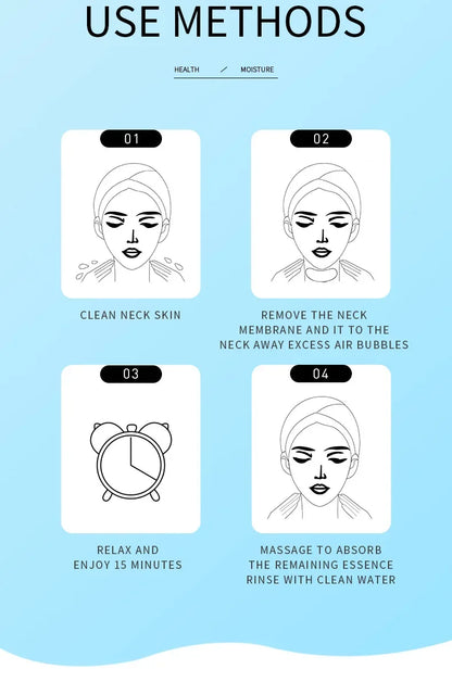 10pcs SADOER Hyaluronic Acid Neck Masks – Collagen Firming & Moisturizing Skincare for Neck