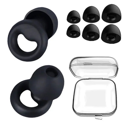 Anti-Noise Silicone Earplugs — Sleep, Noise Reduction, Waterproof Swimming, Soft Soundproof Ear Protectors