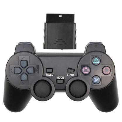 Wireless Gamepad for Sony PS2 – Controller with Double Vibration Shock Joystick for PlayStation 2 & USB PC