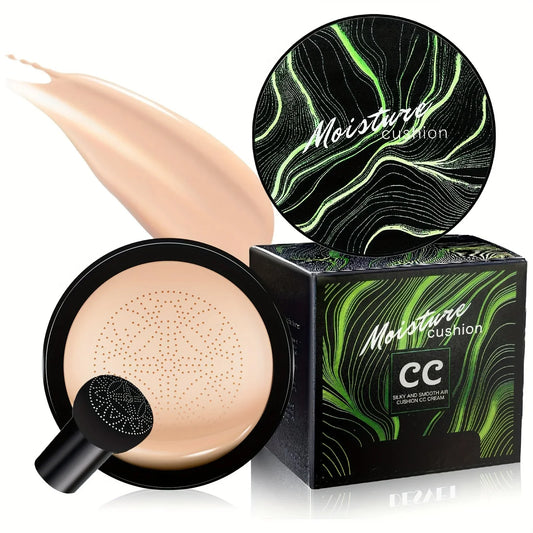Mushroom Head Air Cushion CC Cream – Moisturizing, Waterproof Foundation & Concealer for Long-Lasting Nude Makeup