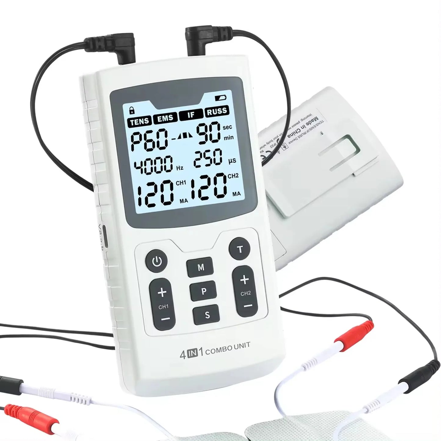 4-in-1 Electric Muscle Stimulator — EMS, IFT, RUSS & TENS High-Frequency Physiotherapy Device