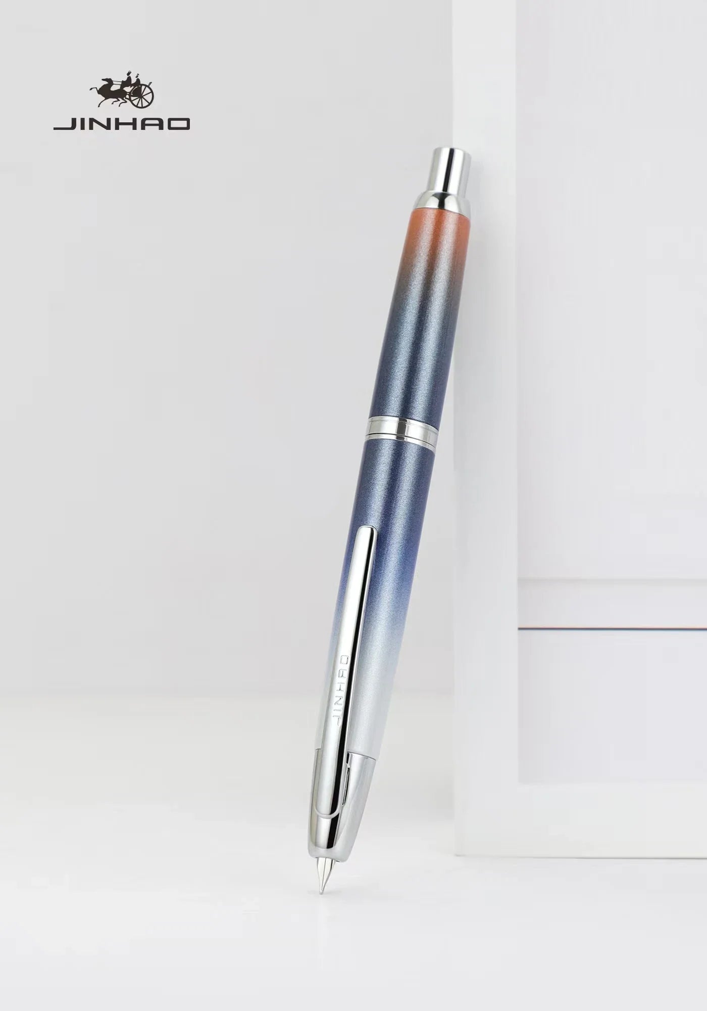 Limited Edition Jinhao 10 Retractable Fountain Pen — EF/F Nib with Ink Converter, Gradient Coffee