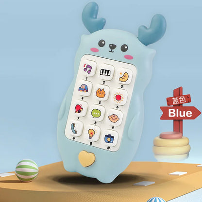 Baby Musical Phone Toy - Sound Telephone with Teether for Infants & Early Learning