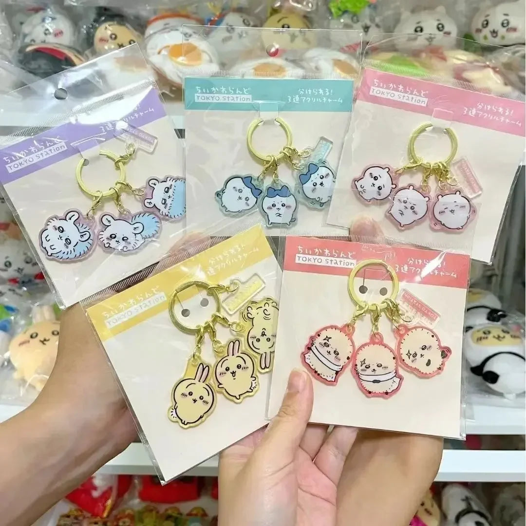 Chiikawa Hachiware USAGI Momoka Acrylic Keychain – Cute Cartoon Pendant for Bags & Gifts