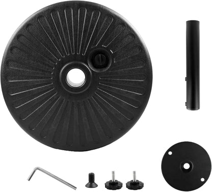 44BLS Weighted Outdoor Furniture Base - Adjustable Sand & Water Fillable Patio Umbrella Anchor Stand