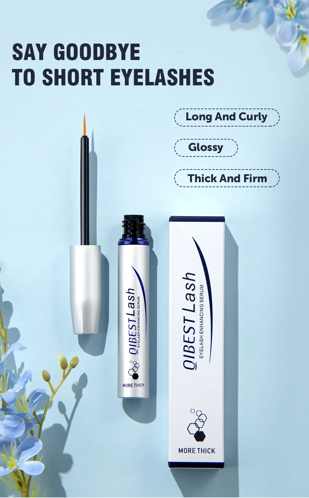 Eyebrow & Eyelash Growth Serum – Fast-Growing, Hair Loss Prevention Treatment for Fuller, Thicker Lashes and Brows