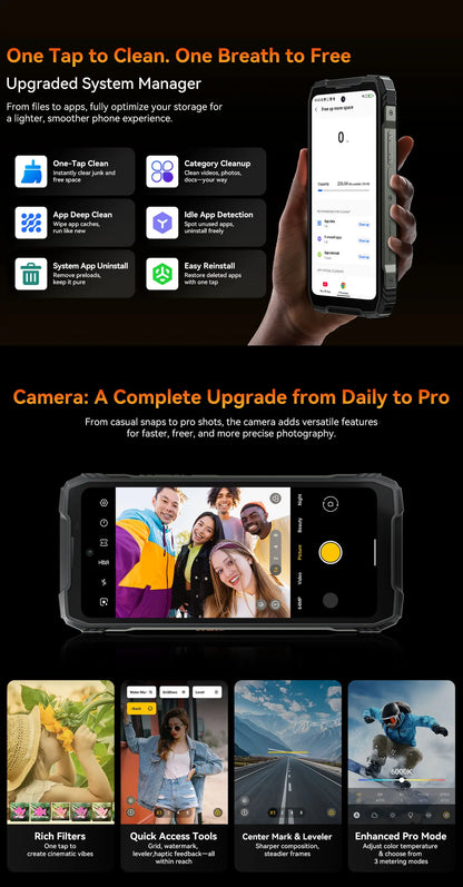 Blackview XPLORE 1 Pro Rugged Smartphone – Android 15, 6.78" 2.4K, 12GB+256/512GB, 20000mAh with FLIR Thermal Imaging