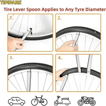 Car Tire Wrench & Rim Opener Tool – Steel Tire Iron Lever for Car, Motorcycle & Bicycle Repair