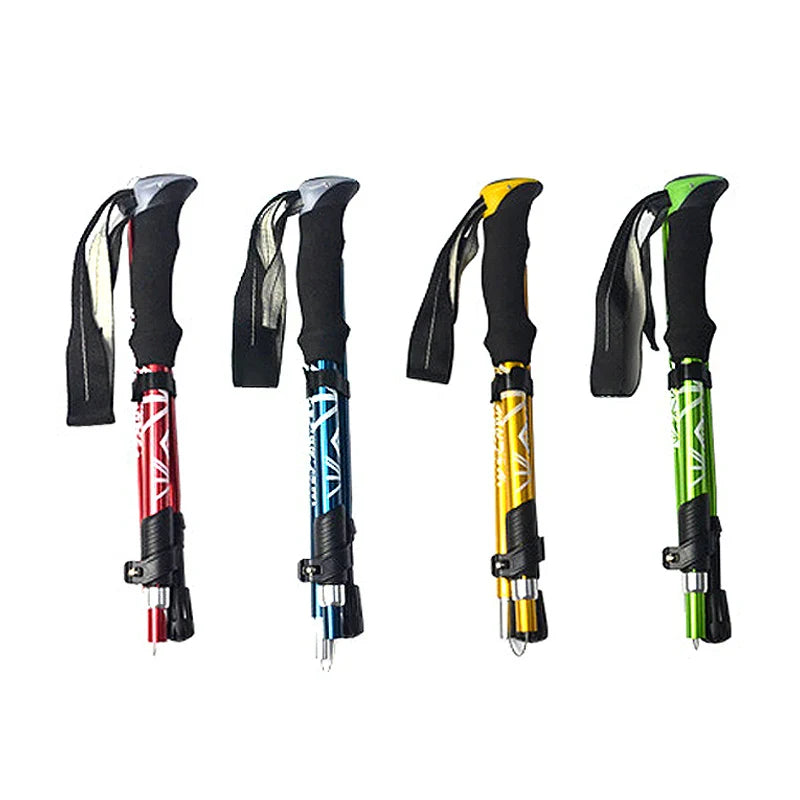 5-Section Foldable Trekking Pole – Portable Hiking Stick for Nordic, Elderly & Camping, Telescopic & Easy to Carry