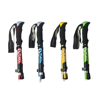 5-Section Foldable Trekking Pole – Portable Hiking Stick for Nordic, Elderly & Camping, Telescopic & Easy to Carry