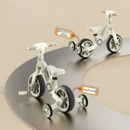 2-in-1 Children’s Balance Bike – Three-Wheeled Multifunctional Pedal Walker with Music & Lights, Indoor and Outdoor Baby Toy