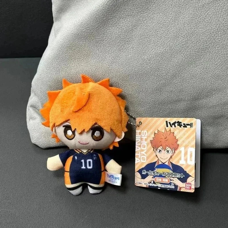 10cm Mini Haikyuu Plush Keychain – Hinata, Kageyama, Nishinoya Volleyball Stuffed Doll Toy Gift