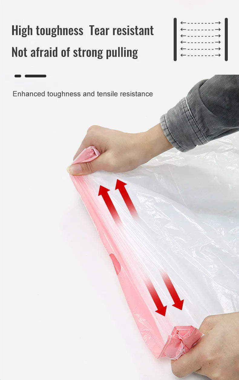 Garbage Bags with Drawstring – Transparent Disposable Bags for Household, Kitchen & Dorm Use, 3 Size Options