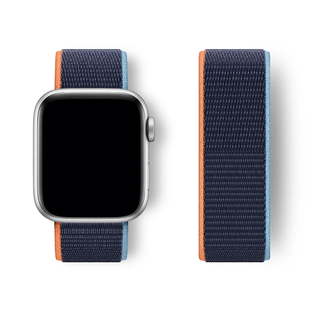 Sport Loop Strap for Apple Watch Band 40mm–49mm – Compatible with Series 3–10, SE & Ultra Adjustable Bracelet
