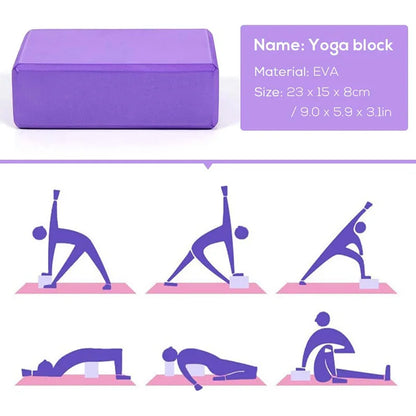 5 Piece Yoga Starter Kit – Blocks, Ball, Stretching Strap, Resistance Loop & Pilates Band for Home Fitness
