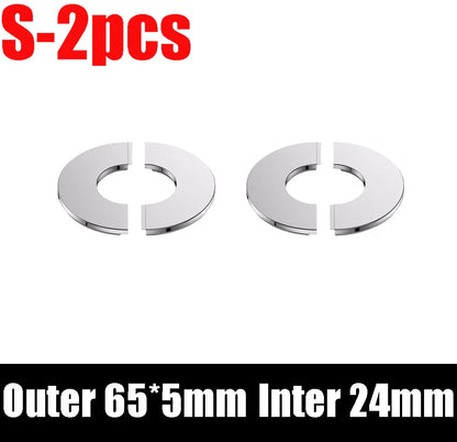 4/1Pcs Stainless Steel Faucet Decorative Cover – Self-Adhesive Shower Pipe Wall Trim for Bathroom & Kitchen Faucet Accessories