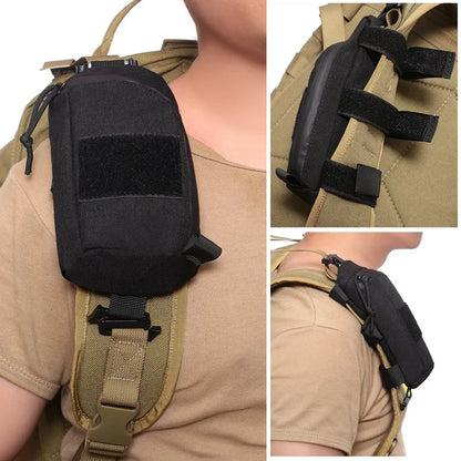 Tactical Molle Pouch Shoulder Strap Bag: Military EDC Tool Phone Holder - Outdoor Hiking Hunting Waist Pack Backpack Accessory