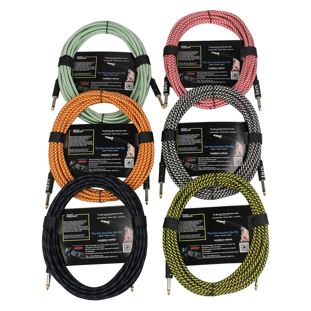 IRIN 3M Guitar Cable - No Noise Audio Wire Cord, Stringed Instrument Accessories for Electric Guitar Bass