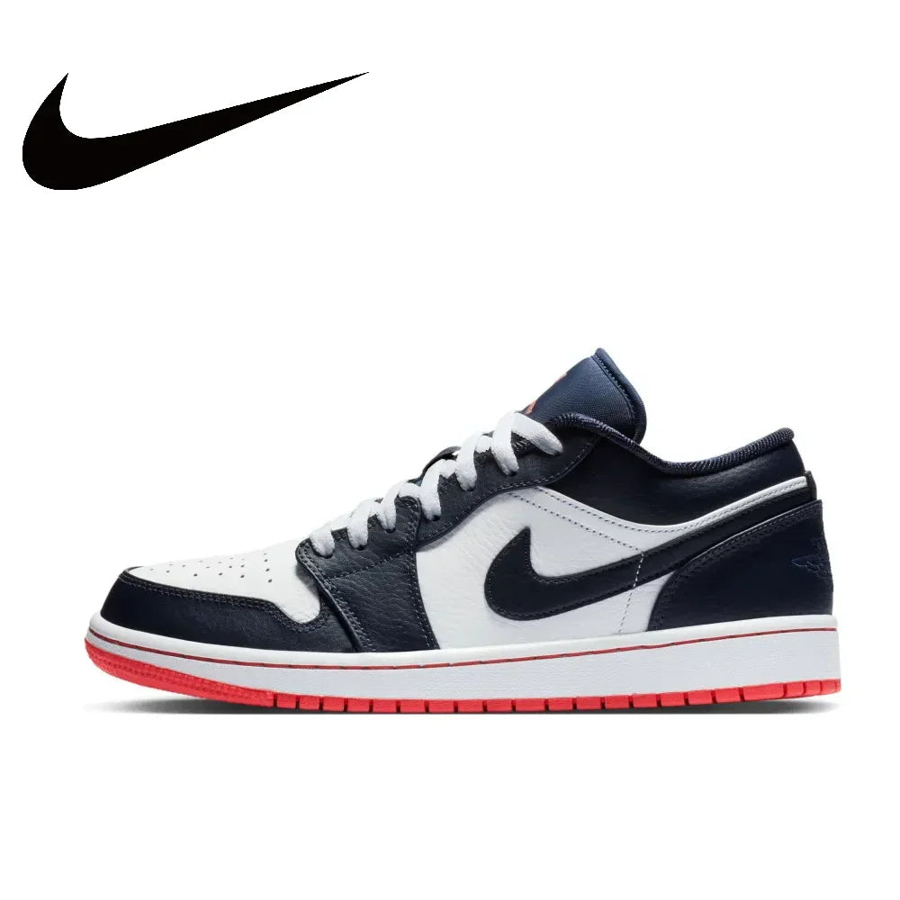 Nike Air Jordan 1 Low – Light Smoke Grey Retro Basketball Shoes | Men's Wear-Resistant, Anti-Slip Sneakers