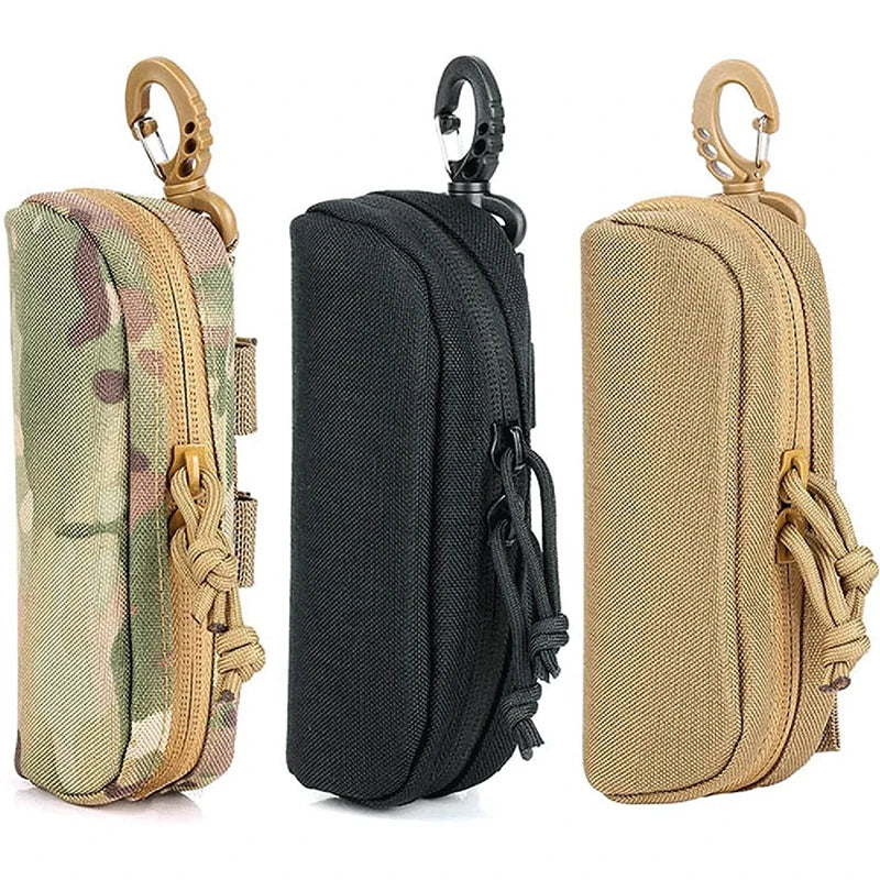 Tactical MOLLE Shockproof Eyeglass Case – Portable 1000D Nylon Protective Hunting Sunglasses Box