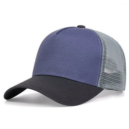 Lightweight Mesh Baseball Cap - Solid Color Breathable Summer Sun Hat for Men & Women