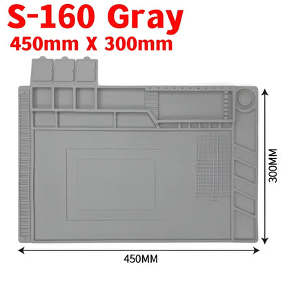 ESD Heat-Resistant Soldering Mat – Magnetic Silicone Work Pad for BGA Repair and Heat Insulation