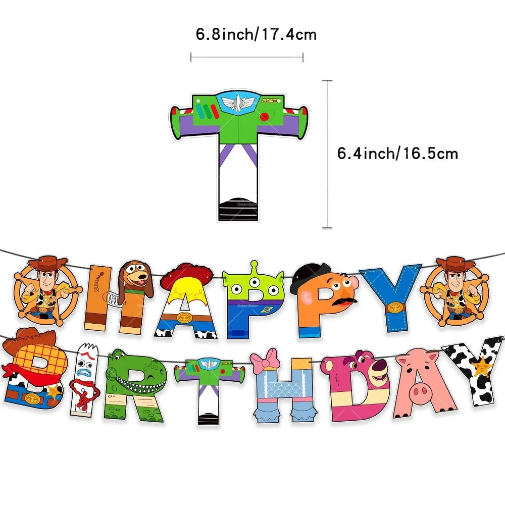 Disney Buzz Lightyear Foil Balloon – Toy Story Latex Party Decoration & Cake Topper for Kids